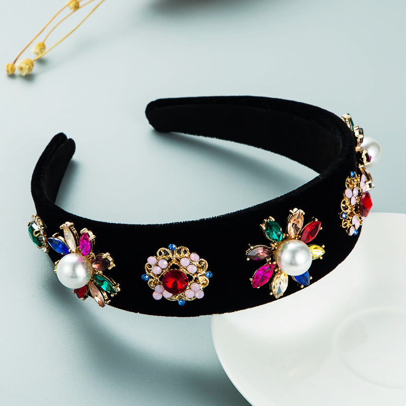 Wholesale Vintage Colored Rhinestone Bit Hoops